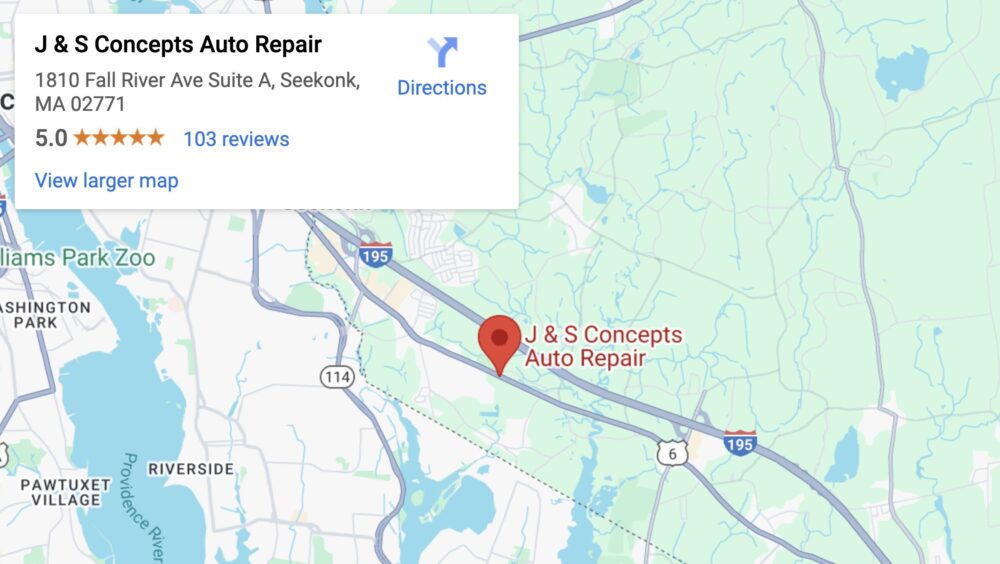 J&s Concepts Auto Repair Map Location Seekonk